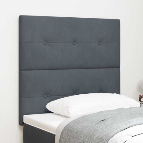 Cabecero Gris oscuro 90 cm Terciopelo