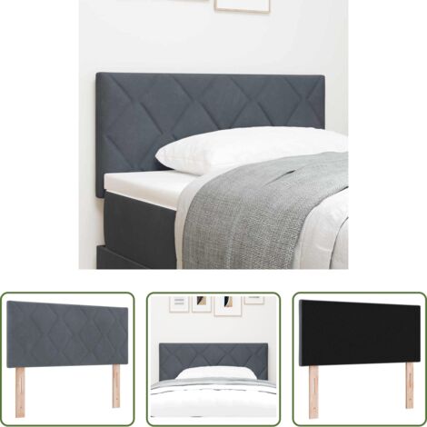 Cabecero gris oscuro -  Cabecero Gris oscuro 90 cm Terciopelo