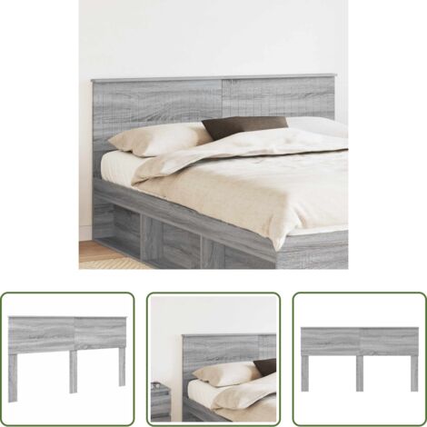 Cabecero gris sonoma -  Cabecero Gris Sonoma 160 cm Madera contrachapada