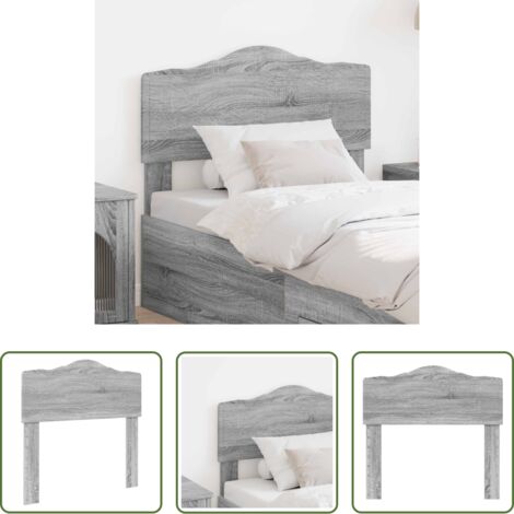 Cabecero gris sonoma -  Cabecero Gris Sonoma 80 cm Madera contrachapada