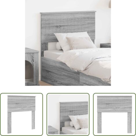 Cabecero gris sonoma -  Cabecero Gris Sonoma 80 cm Madera contrachapada