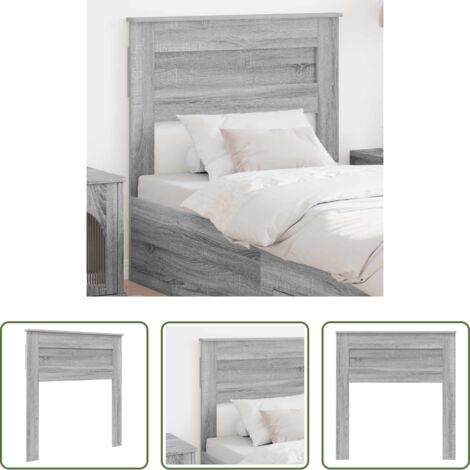 Cabecero gris sonoma -  Cabecero Gris Sonoma 90 cm Madera contrachapada