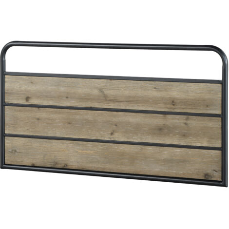 Cabecero Individual De Hierro Y Madera 110X60 Cm