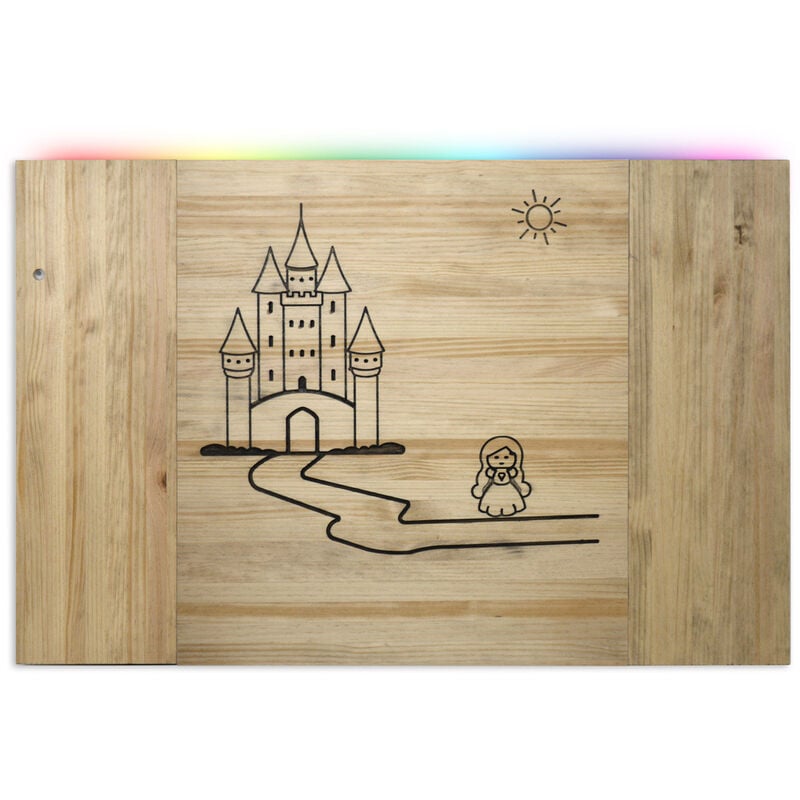 

Cabecero Infantil Vintage Castillo con iluminación trasera Led 70x100cm