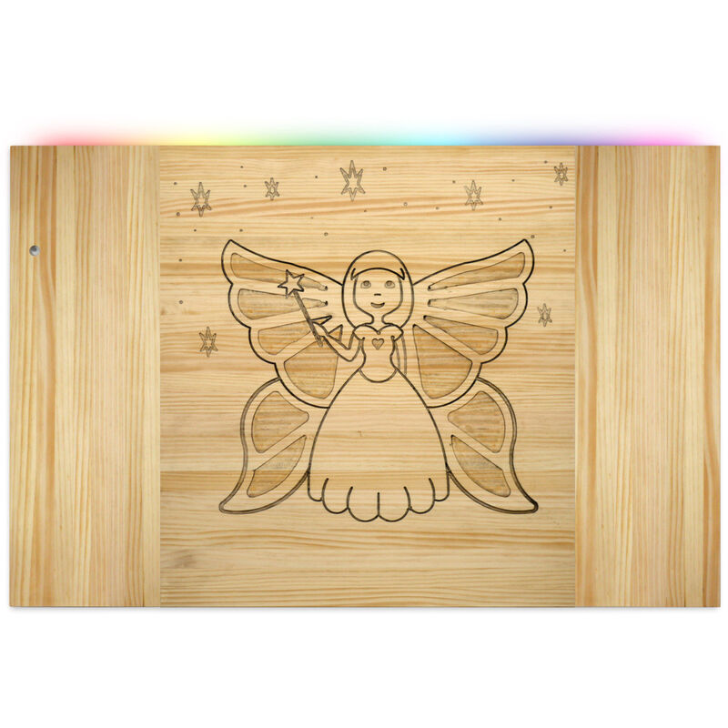 

Cabecero Infantil Vintage Hada con iluminación trasera Led 70x100cm