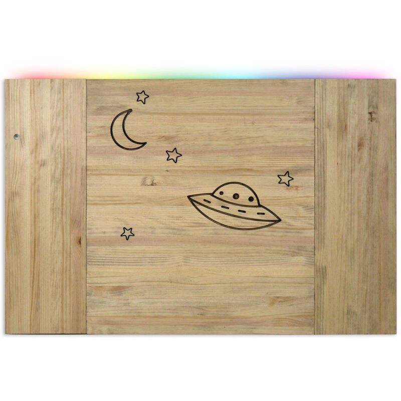 

Cabecero Infantil Vintage Ovni con iluminación trasera Led 70x100cm