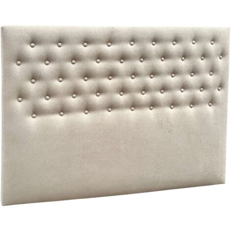Cabecero Inverness Cabezal Dormitorio Matrimonio Tapizado No Desenfundable Beige 165 cm