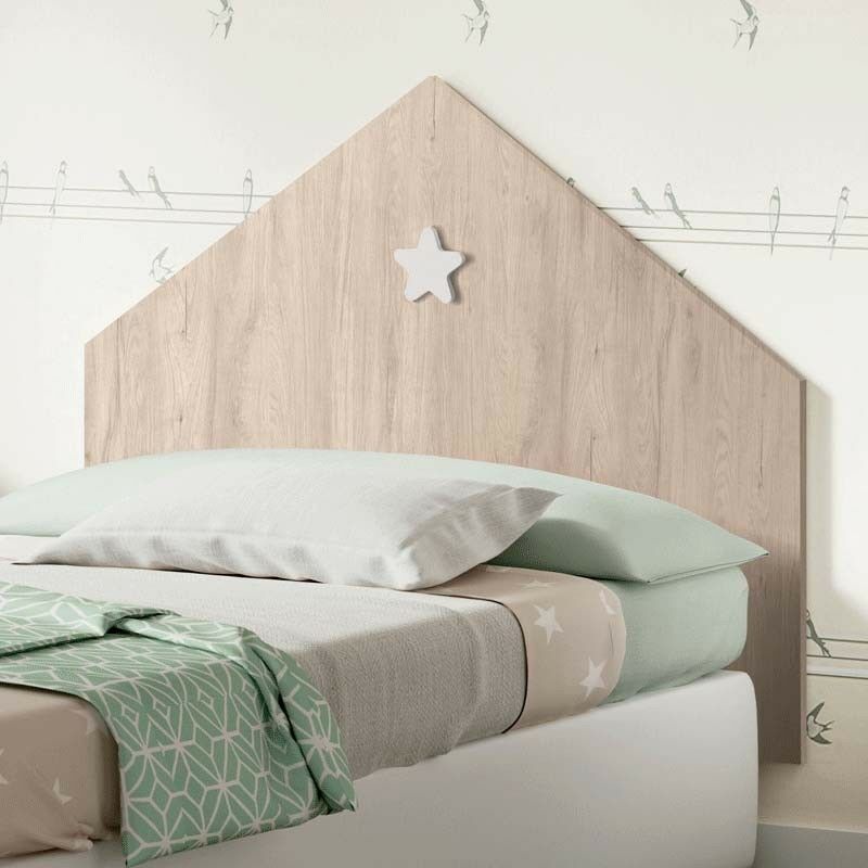 

Velocimuebles - Sweet Cabecero juvenil infantil, Aglomerado de Partículas y Melamina de Alta Densidad, Aurora/Estrella Blanca, 80 x 1