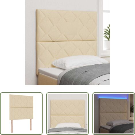 Cabecero LED -  Cabecero LED Crema 100 cm tela