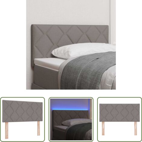 Cabecero LED -  Cabecero LED Gris Claro 90 cm tela