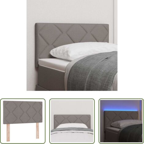 Cabecero LED -  Cabecero LED Taupé 80 cm tela