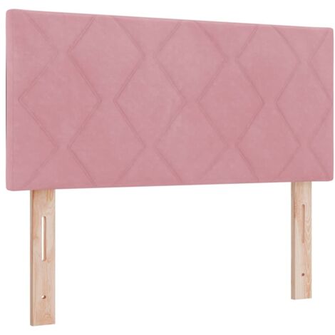 Cabecero LED con luces de tiras LED Rosa 100 cm Terciopelo vidaXL
