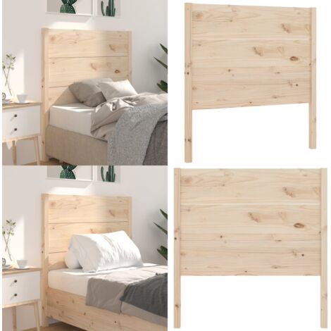 Cabecero madera maciza de pino 106x4x100 cm - Madera maciza - Pino