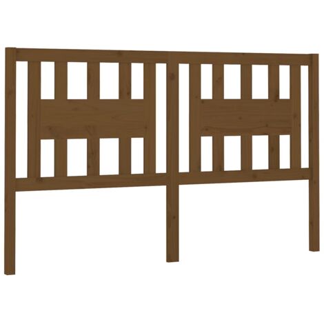 Cabecero madera maciza de pino marrón miel 141x4x100 cm vidaXL