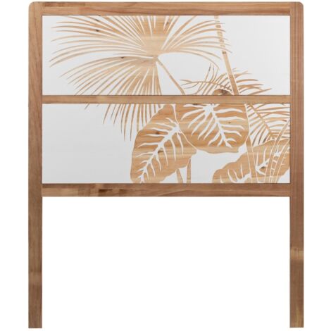 Cabecero Madera Talla 100x3,5x120 Cm - Natural / Blanco