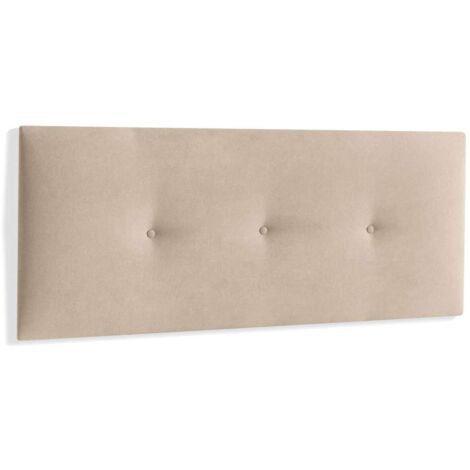 Cabecero matrimonio de 160cm Adriana tapizado beige claro, 160cm(ancho) 60cm(alto) 4cm(fondo)