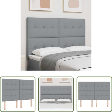 Cabecero moderno -  Cabecero Ajustable en Altura Gris Claro 160 cm tela