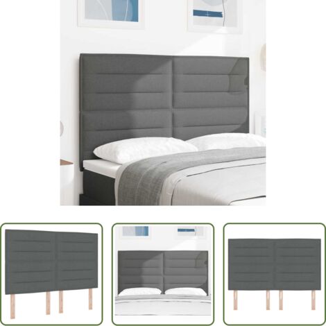 Cabecero moderno -  Cabecero Gris oscuro 160 cm tela