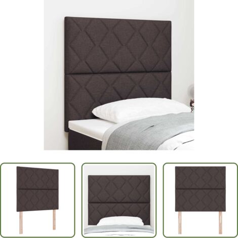 Cabecero moderno -  Cabecero Marrón Oscuro 100 cm tela