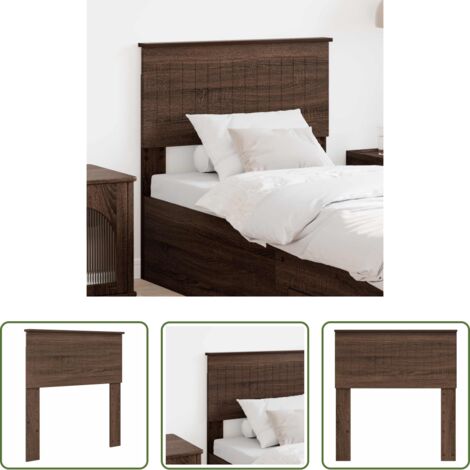 Cabecero moderno -  Cabecero Roble Marrón 80 cm Madera contrachapada