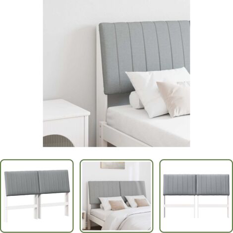 Cabecero moderno -  Cabecero tapizado Gris Claro 135 cm Madera de pino macizo