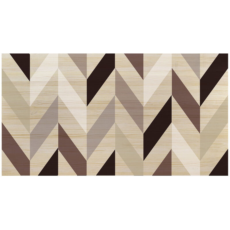 

Decowood - Cabecero natural 'Geométrico Zig-Zag granate' 160x80cm