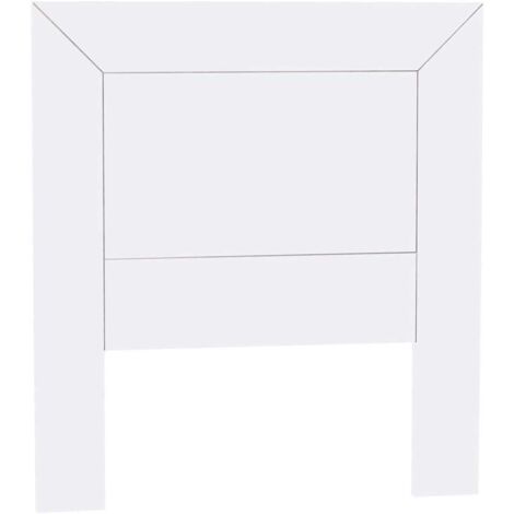 Cabecero para Somier de 100 cm Realizado en Madera de Pino Macizo y MDF Color Blanco Lacado Serie Kalpe Medidas (110x100x2) cm (altoxanchoxfondo