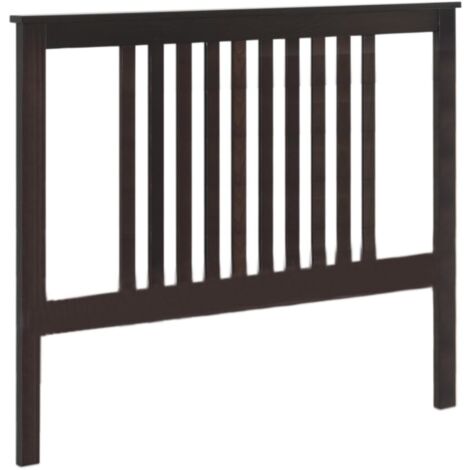 cabecero para somier de 135 cm , pino macizo, Moblit, serie Alme wengue, medidas: (100x145x2) cm ( altoxanchoxfondo), color wengue.