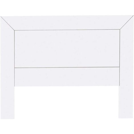 Cabecero para Somier de 135 cm Realizado en Madera de Pino Macizo y MDF Color Blanco Lacado Serie Kalpe Medidas (110x145x2) cm (altoxanchoxfondo)