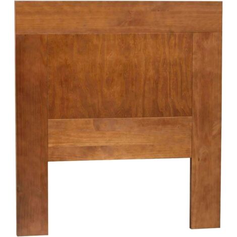 Cabecero para Somier de 90 cm Realizado en Madera de Pino Macizo Color Cerezo Claro Serie Kalpe Medida (110x100x2) cm (AltoxAnchoXFondo)