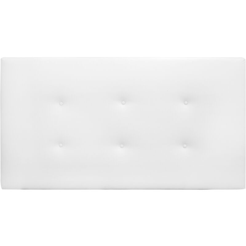 

Decowood - Cabecero polipiel botones blanco 180x80cm