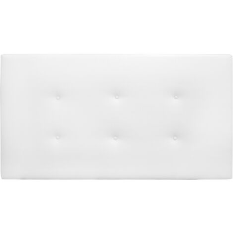 Cabecero polipiel botones blanco