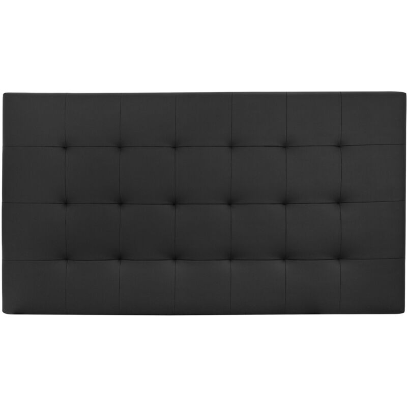

Decowood - Cabecero polipiel pliegues negro 180x80cm