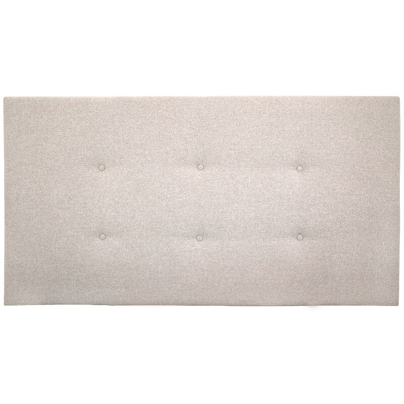 

Decowood - Cabecero poliéster botones beige 200x80cm