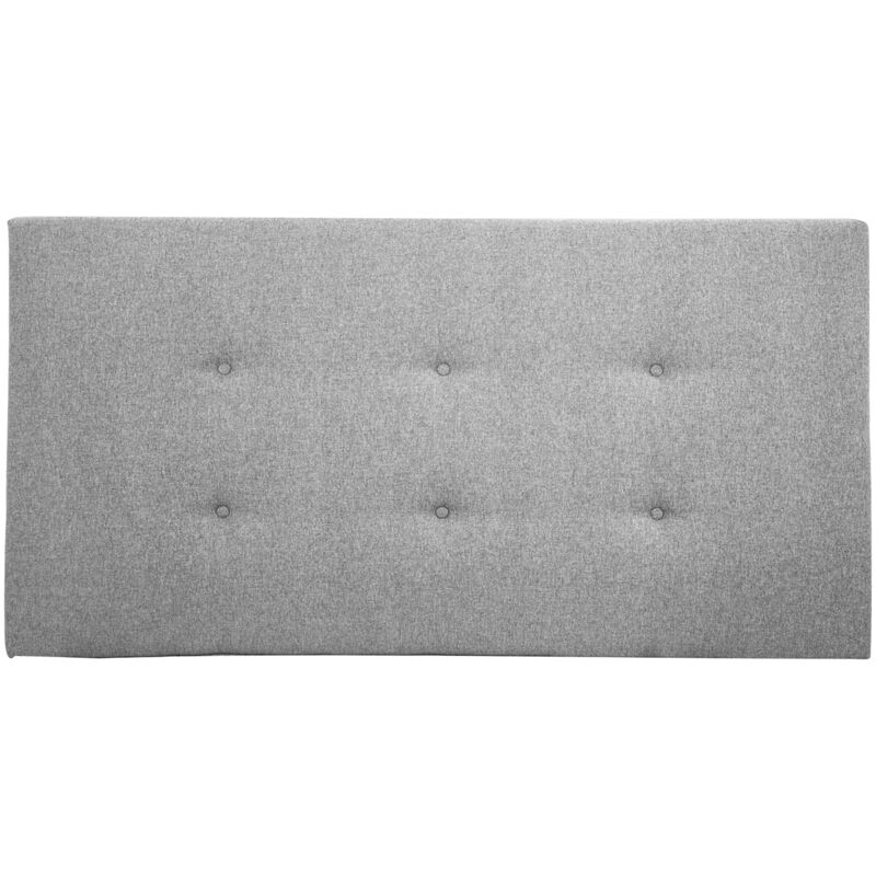 

Decowood - Cabecero poliéster botones gris 200x80cm