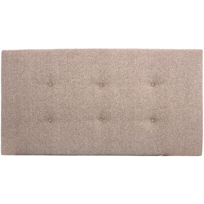 

Decowood - Cabecero poliéster botones marrón 180x80cm