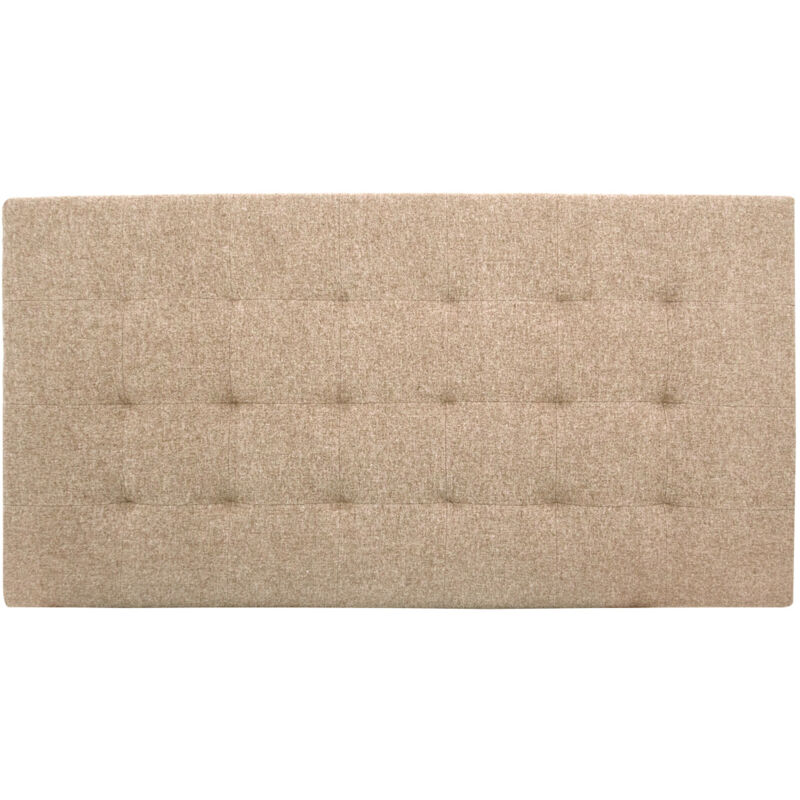 

Decowood - Cabecero poliéster pliegues marrón 90x80cm