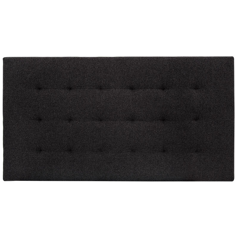 

Decowood - Cabecero poliéster pliegues negro 90x80cm