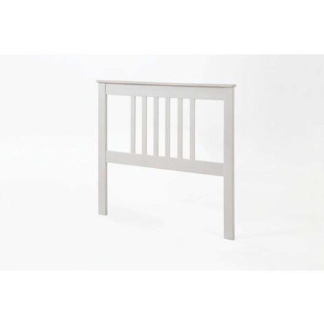 Cabecero Tabac en madera acabado blanco translucido, 100 cm (alto), 160 cm (ancho), 2 cm (fondo).