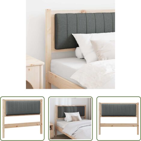 Cabecero tapizado -  Cabecero tapizado Marrón 100 cm Madera de pino macizo