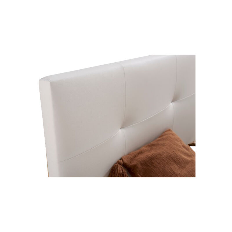 

Cabecero Tapizado Descansín | 120 x 105 cm | Negro | Tela de Polipiel Liso | Fácil Colocación sin Tornillos ni Agujeros