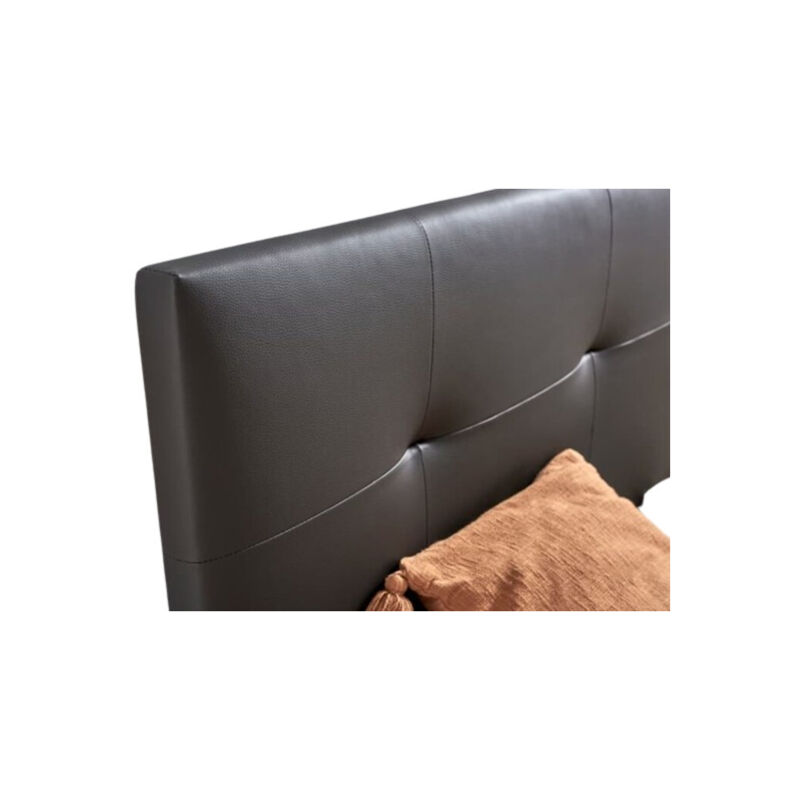 

Cabecero Tapizado Descansín | 120 x 105 cm | Negro | Tela de Polipiel Liso | Fácil Colocación sin Tornillos ni Agujeros