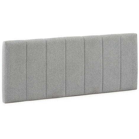 Cabecero tapizado MALMO 150x60 cm Color Gris. Acolchado con Espuma. Bordado Vertical. 8 cm de Grosor. Incluye herrajes para Colgar