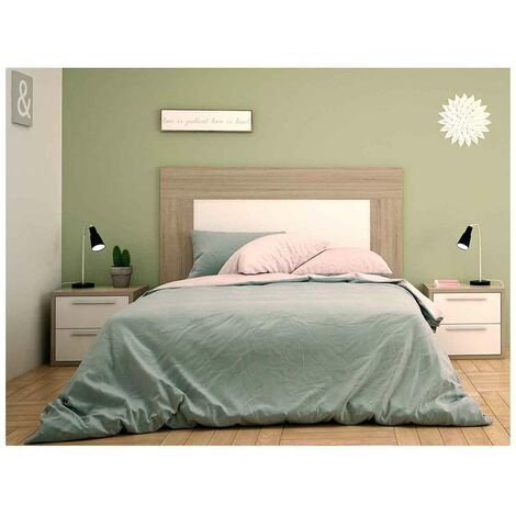 Cabecero Venus en roble cortez y blanco poro. 130 cm(alto)165 cm(ancho)