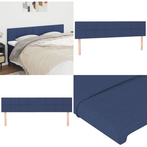 Cabeceros 2 unidades de tela azul 90x5x78/88 cm - Cabecero azul - Cabecero de tela