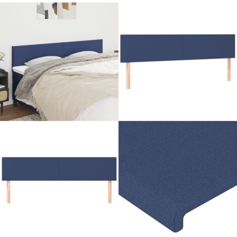 Cabeceros 2 unidades de tela azul 90x5x78/88 cm - Cabecero azul - Cabecero de tela