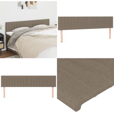Cabeceros 2 unidades de tela gris taupe 90x5x78/88 cm - Cabecero de cama gris - Cabecero de cama ajustable