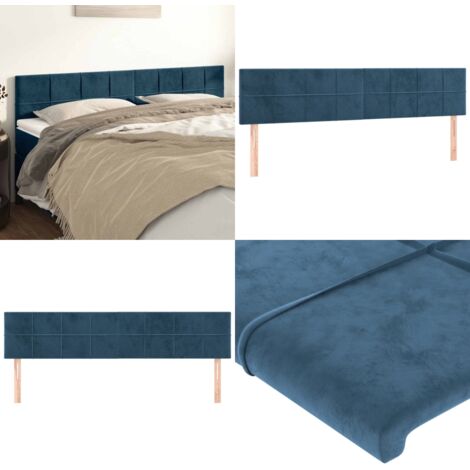 Cabeceros 2 unidades de terciopelo azul oscuro 80x5x78/88 cm - Cabecero de cama azul oscuro - Cabecero de cama terciopelo