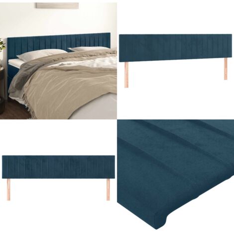 Cabeceros 2 unidades de terciopelo azul oscuro 80x5x78/88 cm - Cabecero de cama azul oscuro - Cabecero de cama terciopelo