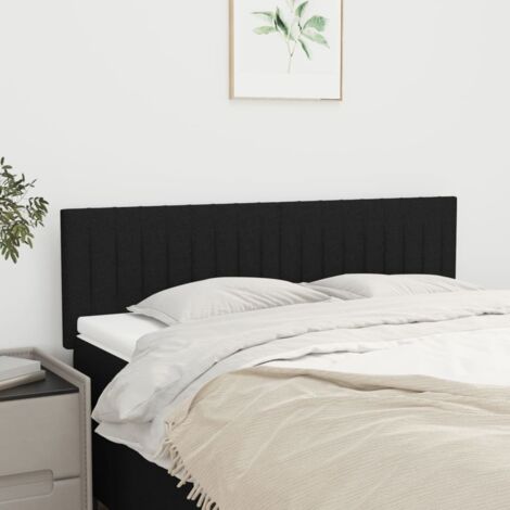 Cabeceros tela negro 144x5x78/88 cm